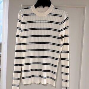 H and M viscose blend rib knit top